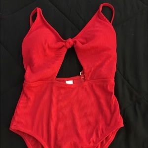Junior Swimwear - Red One Piece Bathing Suit
